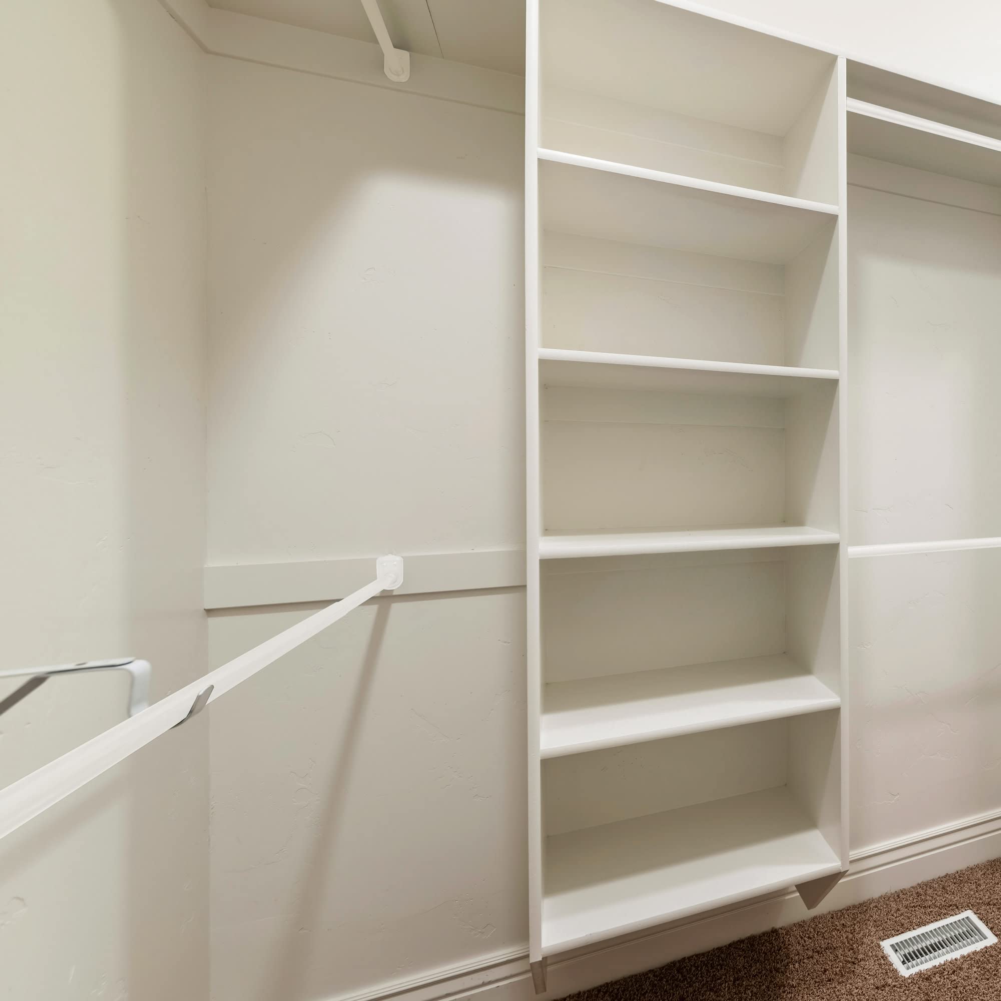 Adjustable Closet Rod, Steel 72 Inch To 120 Inch, 30 Pound Capacity, White - Design House, 205849